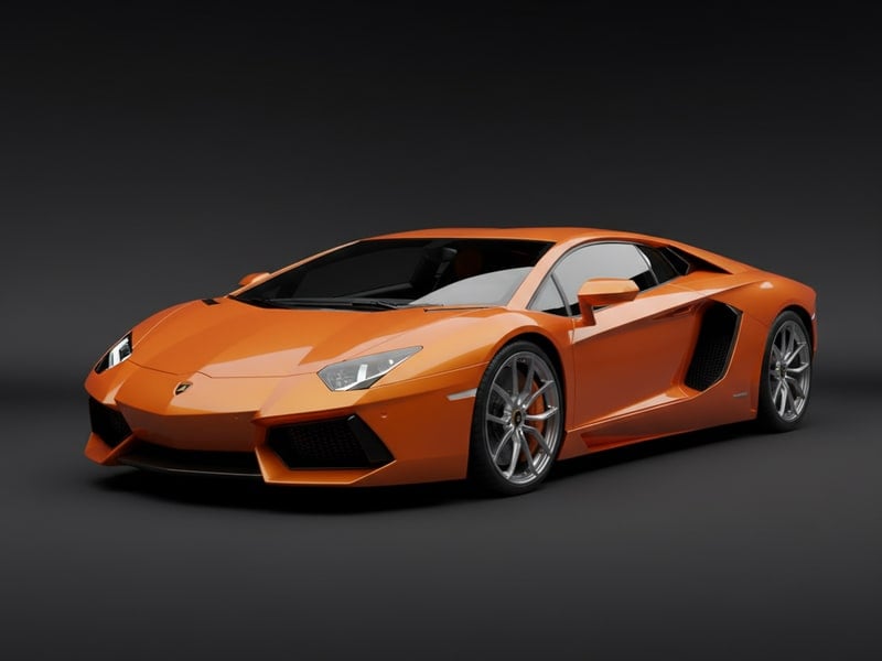 Lamborghini Aventador luxury leather floor mats with premium stitching and embroidered logo 2011-2022