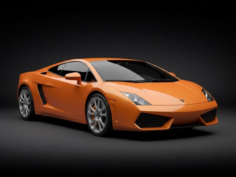 Lamborghini Gallardo luxury leather floor mats with premium stitching and embroidered logo 2003-2013