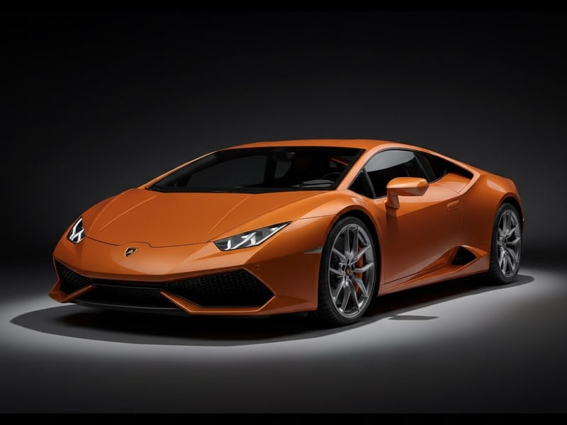 Lamborghini Huracan luxury leather floor mats with premium stitching and embroidered logo 2014-2024