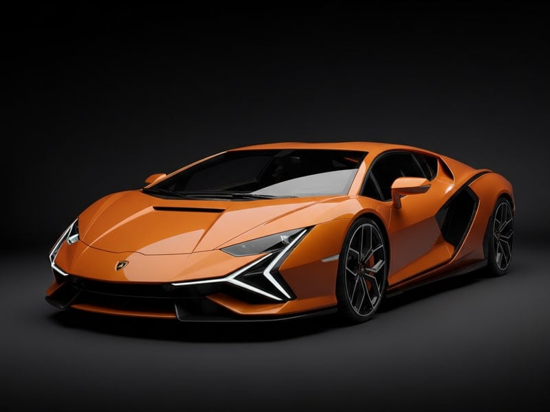 Lamborghini Sian luxury leather floor mats with premium stitching and embroidered logo 2020-2021